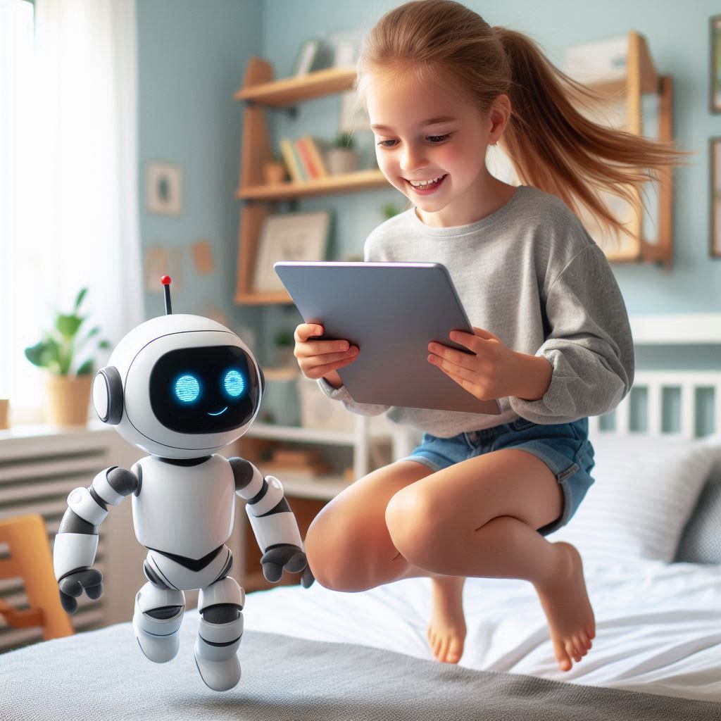 Online Schule. Fröhliches Kind mit ADHS im Online Kurs